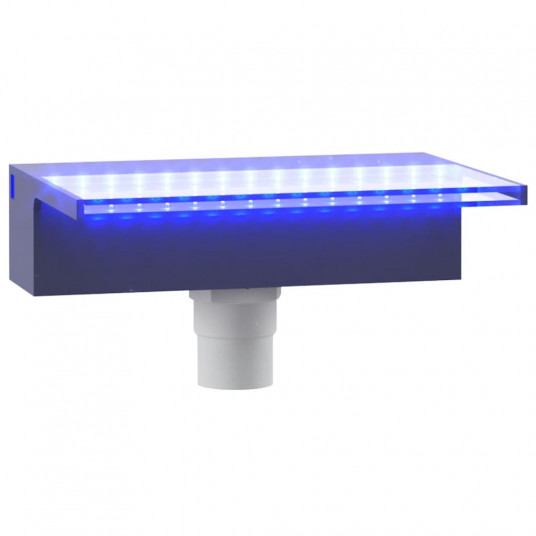 Ūdenskritums ar dažādu krāsu LED gaismām, 30 cm, akrils