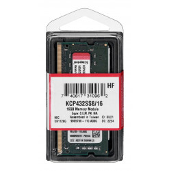 Kingston Technology KCP432SS8/16 atmiņas modulis 16 GB 1 x 16 GB DDR4 3200 MHz