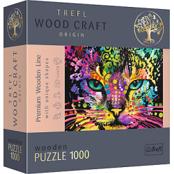 TREFL Koka puzle - Krāsains kaķis, 1000gb
