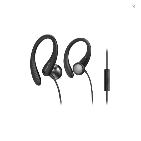 Philips In-ear sports headphones with mic TAA1105BK/00, Cable1.2m, Black