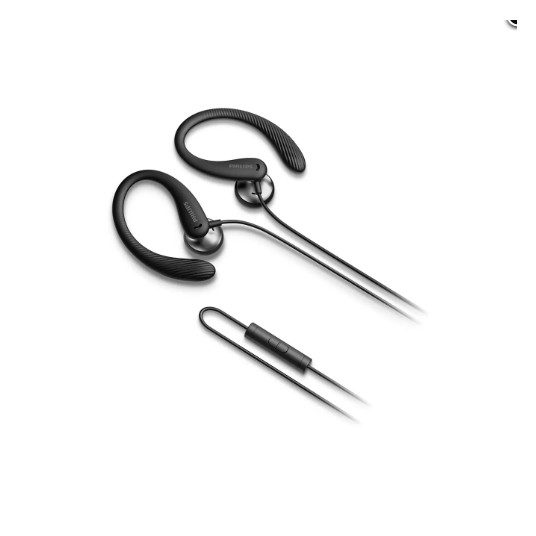 Philips In-ear sports headphones with mic TAA1105BK/00, Cable1.2m, Black