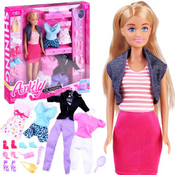 Anlily Doll ar apģērbu tērpiem apaviem aksesuāriem ZA2457