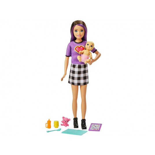 Barbie Skipper lelle aukle + mazuļu aksesuāri GRP11 ZA5084