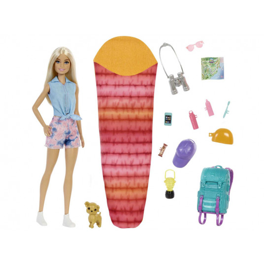 Barbie Malibu Camping ceļotāja lelle + aksesuāri HDF73 ZA5086