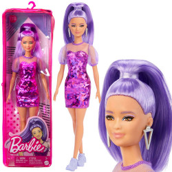 Modes lelle Barbie Fashionista Nr. 178 HBV12 violets stils ZA5099