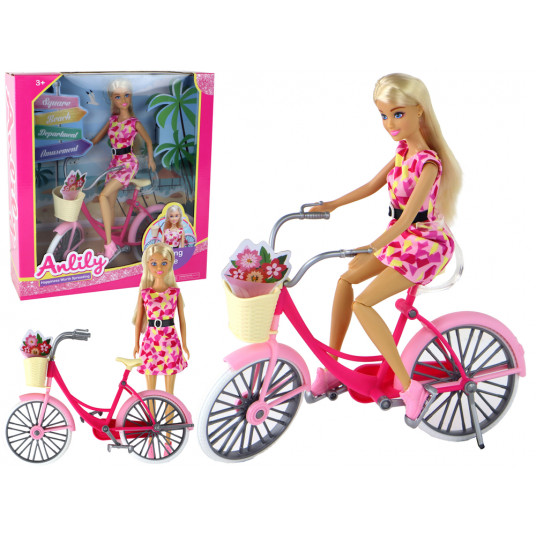 Anlilija lelle ar velosipēdu