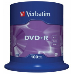 DVD+R 4,7 GB Matt Silver Cake Box 100