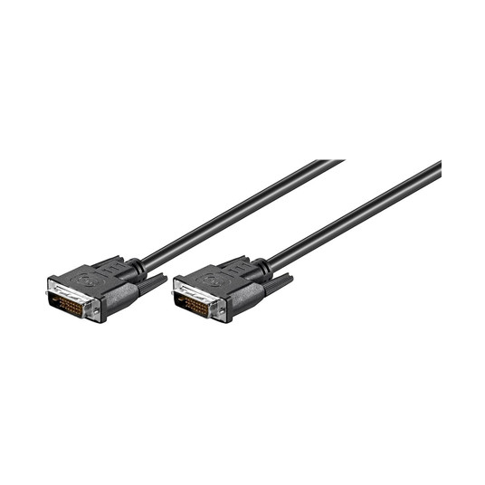 Goobay DVI-D FullHD cable Dual Link, nickel plated DVI cable, Black, 1.8 m