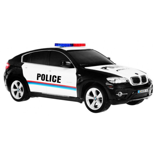 BMW X6 tālvadības policijas automašīna, melna