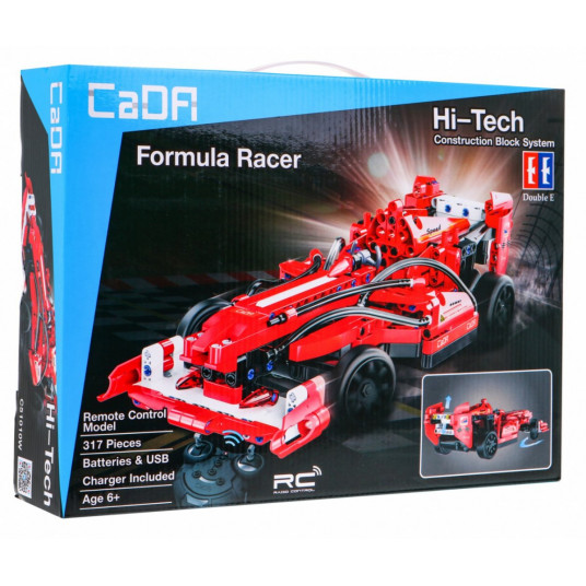 CaDa C51010W R/C Formula Toy Car Saliekams konstruktoru komplekts 317 daļas