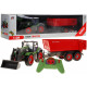 Roger Green Farm Tractor Green ar sarkanu piekabi 1:28