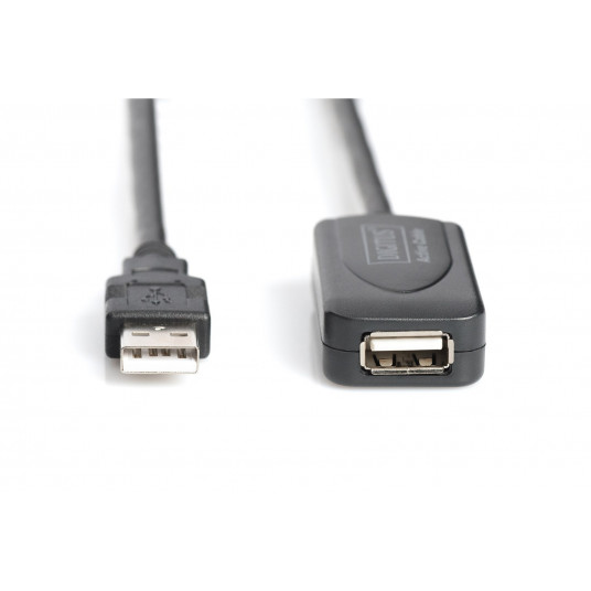 Digitus USB 2.0 atkārtotājs USB kabelis 20 m USB A Melns