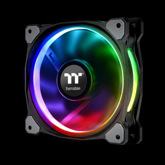 Thermaltake Riing Plus 12 RGB Radiator Ventilators TT Premium Edition Universāls Ventilators 12 cm Melns 1 gab.