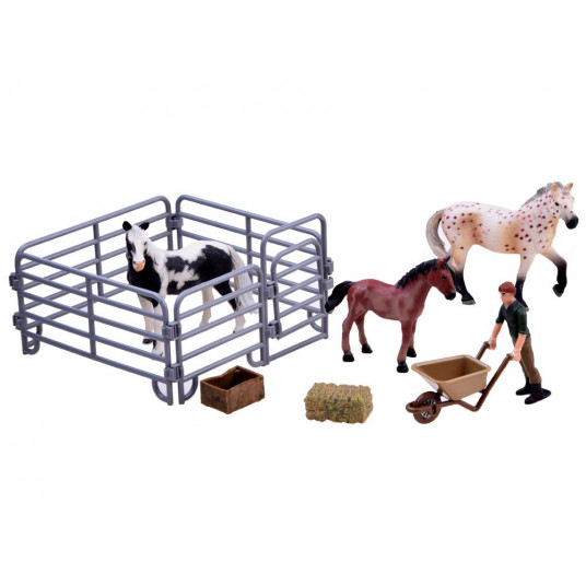 Zirgu komplekts no saimniecības Animals figūriņas ZA2604