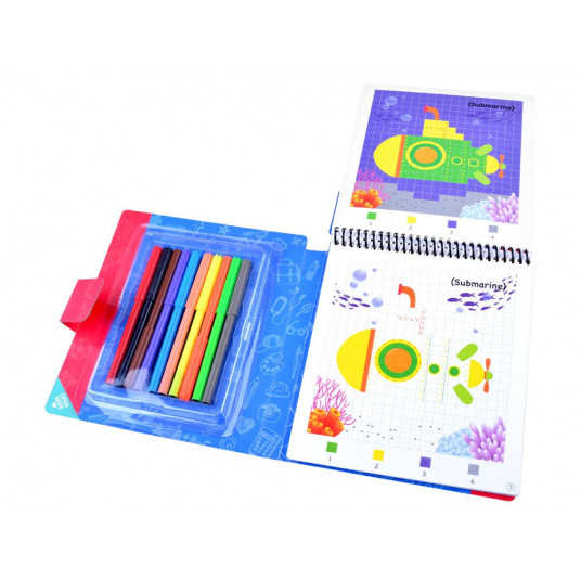 Izglītojoši krāsojamās grāmatas pikseļi ZA3373
