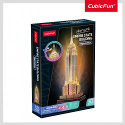 CUBICFUN LED 3D puzle Ņujorkas debesskrāpis \"Empire State Building\"