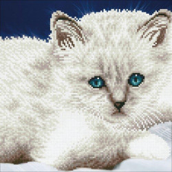Dimanta mozaīka WHITE CAT 32x40