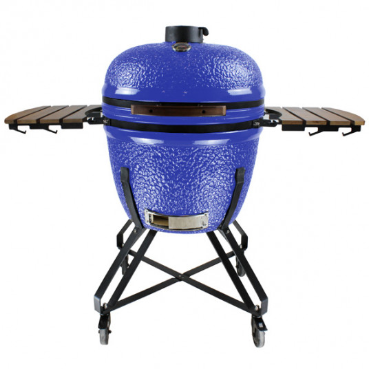 Grils BIGGRILL Kamado 26" zils + čuguna grils + plakans cepamais akmens + grila pacēlājs