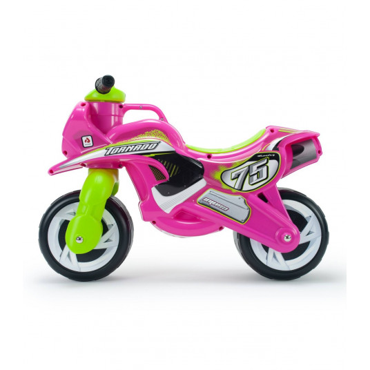 Balansa motocikls INJUSA TUNDRA TORNADO RIDE-ON MOTORBIKE PINK, rozā
