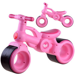 Bērnu stumšanas velosipēds, rozā