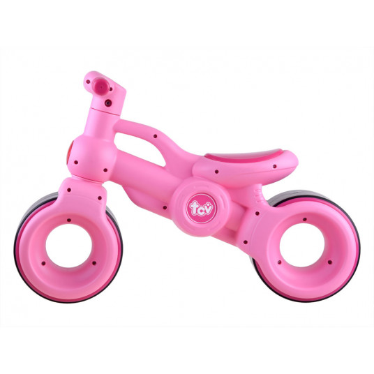 Bērnu stumšanas velosipēds, rozā