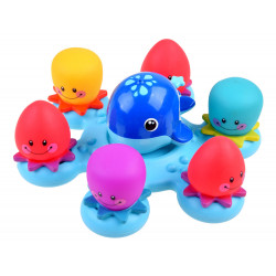 Vaļa un astoņkāja vannas rotaļlieta ZA3378