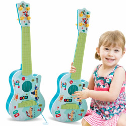 WOOPIE akustiskā ģitāra bērniem, zaļa, 43 cm					