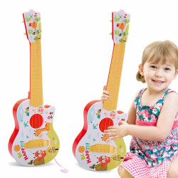 WOOPIE akustiskā ģitāra bērniem, sarkana, 43 cm									