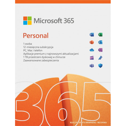 Microsoft 365 Personal 1 x licences abonements poļu valodā uz 1 gadu