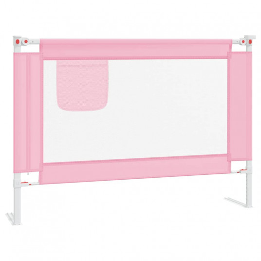 Bērnu gultas aizsargbarjera, rozā, 90x25 cm, audums