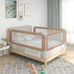 Bērnu gultas aizsargbarjera, pelēkbrūna, 140x25 cm, audums