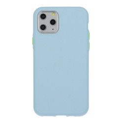 Mocco Soft Cream Silicone Back Case for Apple iPhone 12/12 Pro Blue