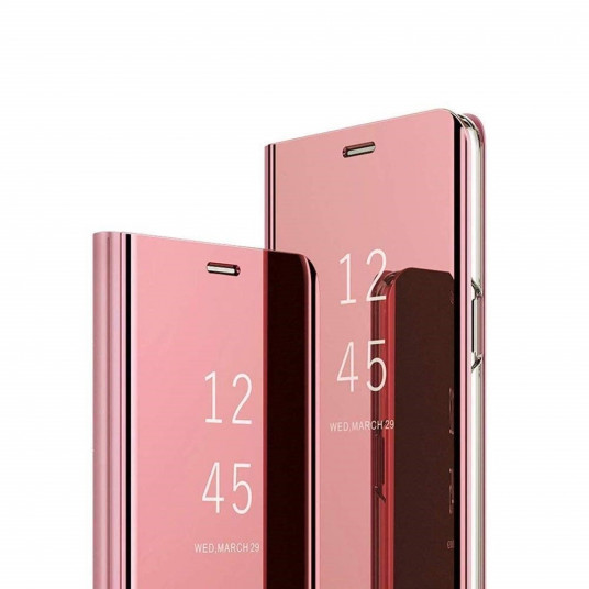 Mocco Clear View Cover Case For Samsung Galaxy A42 5G Pink