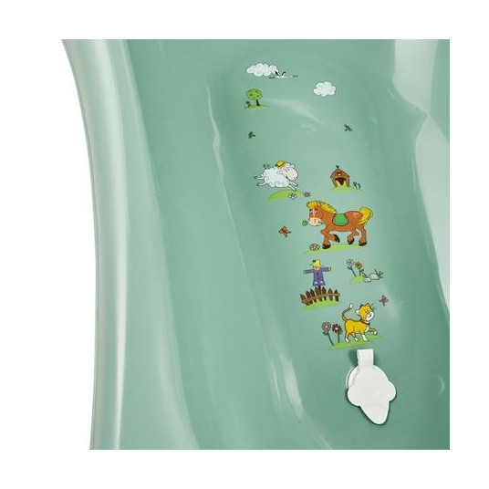 KEEEPER mazuļa vanna ar spraudni FUNNY FARM, zaļa, 84 cm, 18426