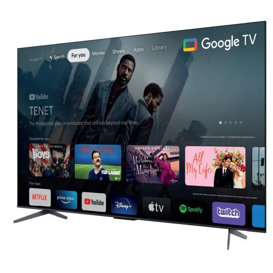 Televizors|TCL|75"|4K|QLED|3840x2160|Bezvadu LAN|Bluetooth|Google TV|75C644