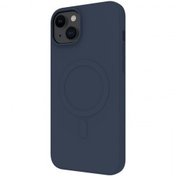 Apple iPhone 15 Plus MagSafe mīksts pieskāriena vāciņš ar Muvit tumši zilu