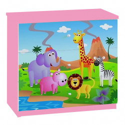 Dresser Babydreams - Safari, rozā