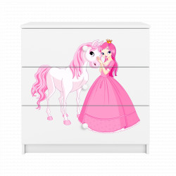 Dresser Babydreams - Princese un zirgs, balts