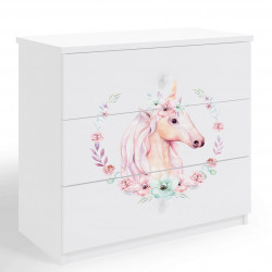 Dresser Babydreams - Unicorn, balts