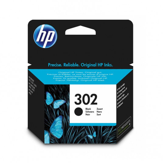 HP 302 tintes kasetne melna