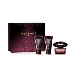 Komplekts sievietēm Versace Crystal Noir EDT 50 ml + ķermeņa losjons 50 ml + dušas želeja 50 ml