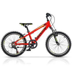 Bērnu velosipēds CROSS Speedster Boy 20" 6G izmērs 10" (26 cm) (sarkans/dzeltens/melns)