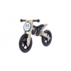 Līdzsvara velosipēds - koka - 0C062 - ALEX - NICE BLACK - MOOVKEE