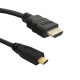 Qoltec 50400 HDMI kabelis 2 m HDMI tips A (standarta) HDMI tips D (mikro) melns