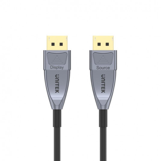 UNITEK C1616GY DisplayPort kabelis 10 m Melns, pelēks