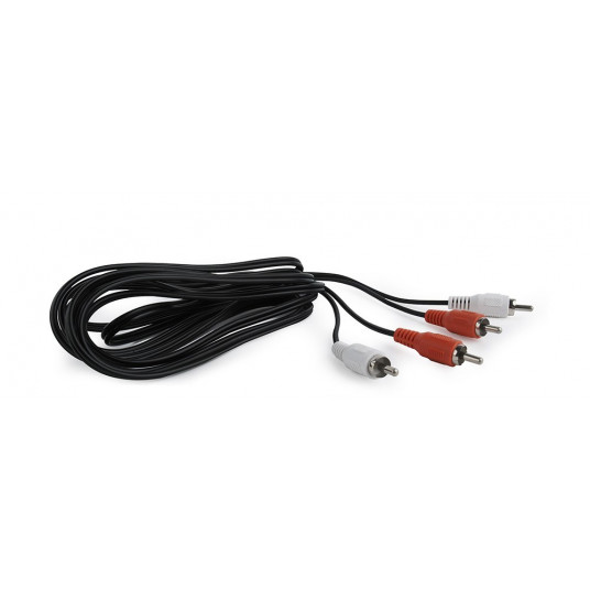 Cablexpert CCA-2R2R-6 audio kabelis 1,8 m 2 x RCA melns, sarkans, balts