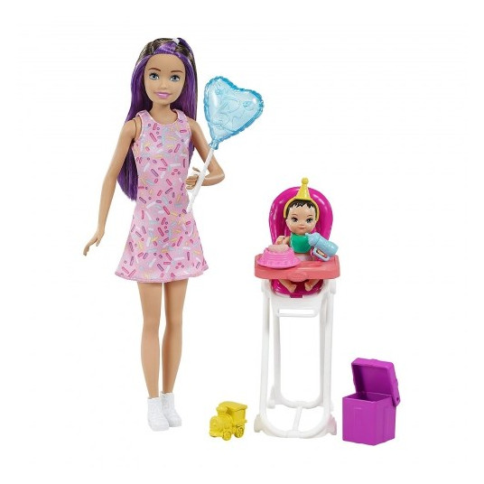 PROMO Barbie Lalka Skipper Miniurodziny krzesełko GRP40 MATTEL