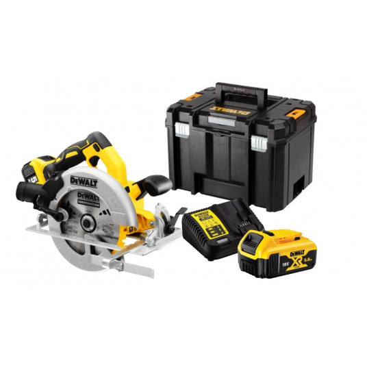 DEWALT DCS570P2-QW portatīvais ripzāģis 18,4 cm, dzeltens, 5500 apgr./min.