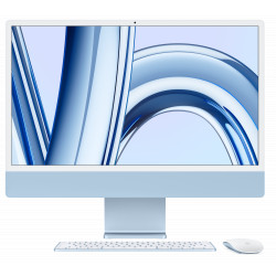 iMac 24” 4,5 K Retina, Apple M3 8C centrālais procesors, 10 C GPU/8GB/256 GB SSD/zils/SWE