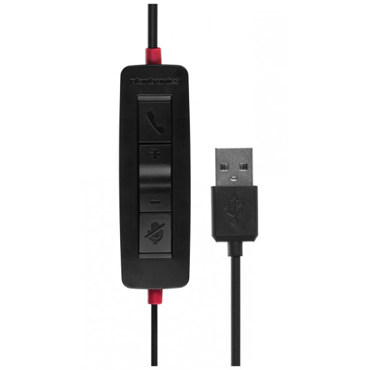 POLY Blackwire C3210 brīvroku vadu ar priekšgala zvanu/mūzikas USB tipa A melns, sarkans